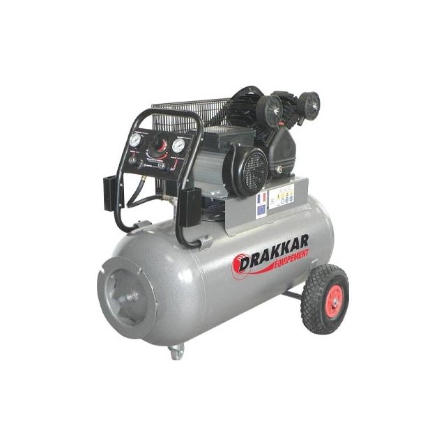 Compresseur à courroie 100L 3CV tête en V 400V avec tableau de contrôle