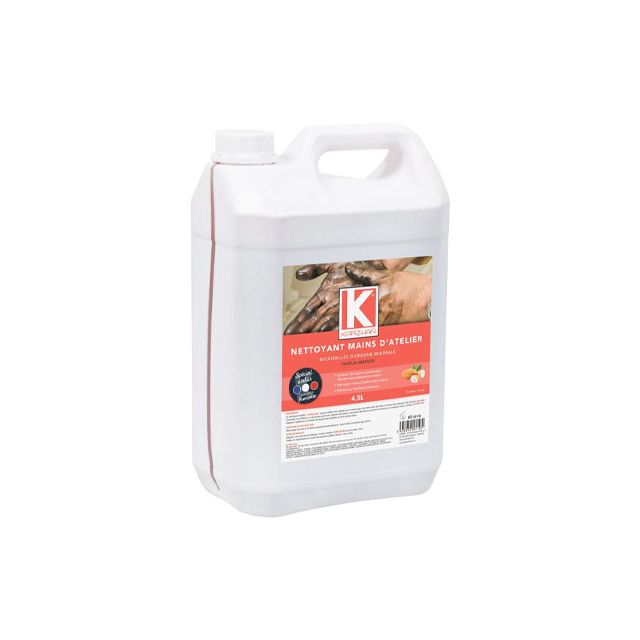 Nettoyant mains d'atelier rouge parfum amande - bidon de 4,5L