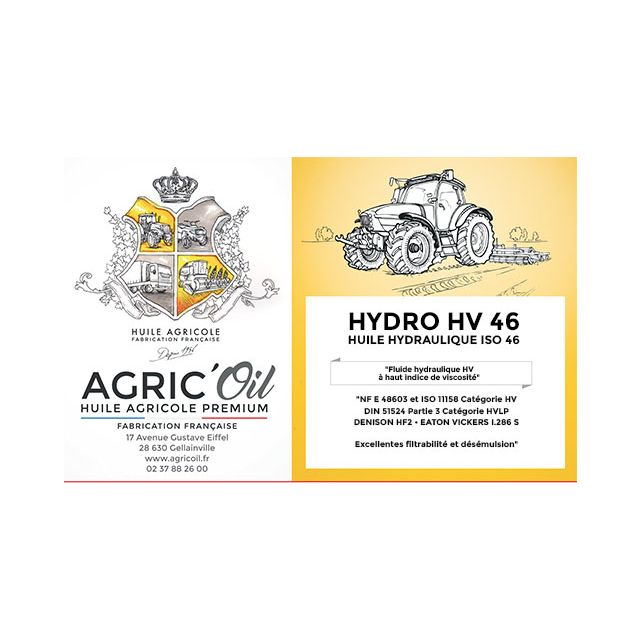 Huile hydraulique HYDRO HV 46 25L