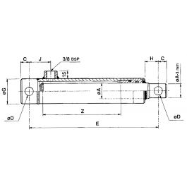 Vérin Hydraulique Simple Effet LUCEHYDRO – Course 400 Mm, Tige 40 Mm – Pression 20-200 Bar, Made In France