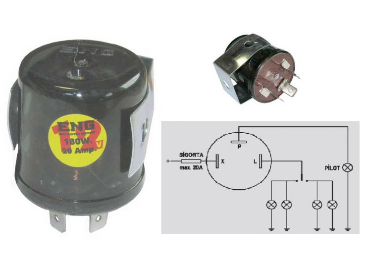 Centrale clignotante 12V réglable