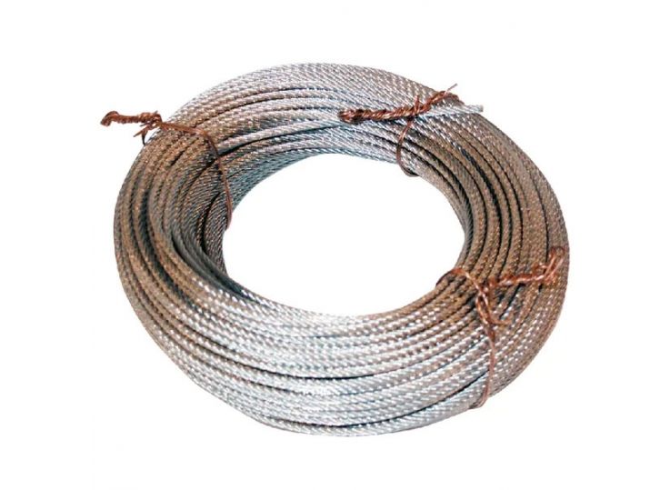 Câble En Acier Galvanisé 8 Mm X 100 M - 72 Fils, âme Nylon, Résistance 120 Kg/mm², Pour Levage, Ancrage, Jardin