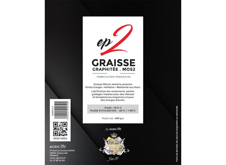 Graisse graphitée MoS2 (noire)