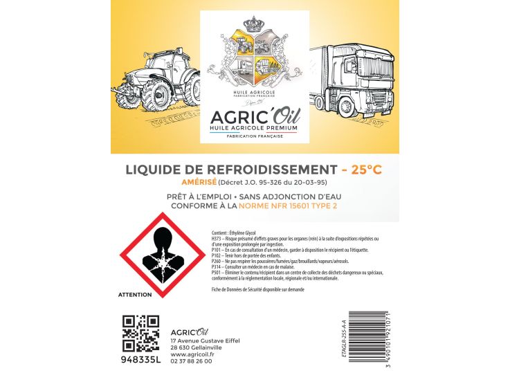 Liquide de refroidissement universel -35°C Bidon 20L